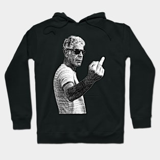 Anthony Bourdain middle finger pose Hoodie